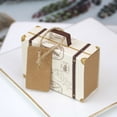 thumbnail image 4 of Bewildely 50 Piezas Mini Maleta de Viaje Cajas de Dulces Aperitivos de Papel Caja de Regalo de Boda Favores de Fiesta Decoración Caja de Embalaje Almacenamiento y organización del hogar Bewildely HA081201-00, 4 of 6