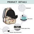 thumbnail image 4 of Butterfly and Flower Pink Pattern Backpack for School, Cute School Bag with Adjustable Shoulder Straps and Padded Back, 15.3"x11"x7.1", 4 of 5