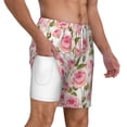 thumbnail image 3 of Balery Rose Flowers Mens Swim Trunks Swim Shorts for Men Quick Dry Inseam Beach Shorts with Compression Liner Pocket-Large, 3 of 9