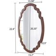 thumbnail image 3 of Sintosin Wall Mirror 16"x23" Oval, Farmhouse Rustic Wood Bathroom Mirror, Vintage Handmade Finish for Living Room, Bedroom & Entryway Decor, 3 of 8