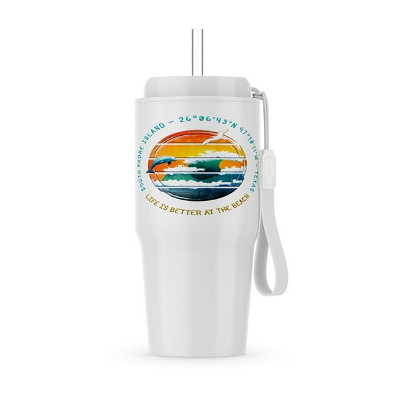 South Padre Island, Cameron County, Texas, Summer Recreation Gift, 20oz Tumbler