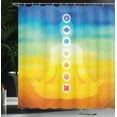 thumbnail image 4 of Ambesonne Yoga Shower Curtain, Body Silhouette in Lotus, 69"Wx75"L, Multicolor, 4 of 5