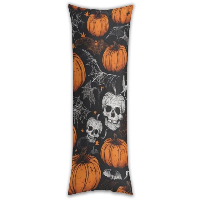 Funda de almohada de Halloween, funda de almohada larga de cuerpo entero, almohada de compañero de juegos para niños, cojín de sofá, muebles para el hogar, decoraciones de cama de 20" x 54"