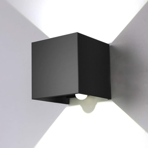 Aplique De Pared De 12w con Sensor De Movimiento para Interiores Y Exteriores, Aplique De Pared Led De Ángulo Ajustable, Lámpara De Pared Blanca Fría Impermeable Ip67, para Pasillo, Jardín, Dormi