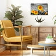 thumbnail image 6 of Sunflower Canvas Wall Art Yellow and Gray Wall Decor Flower Pictures Prints for Kitchen Dining Room Nature Sunflower Scenery Paintings Posters Black and White Floral Artwork Home Decorations 12x16, 6 of 6