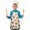 Rooster and Bouquet, variant on Skull and Flower Gothic Pattern Teens Aprons, Adjustable Neck Strap, Toddler & Teens Aprons for Cooking & Baking, 19x23.6 Inches