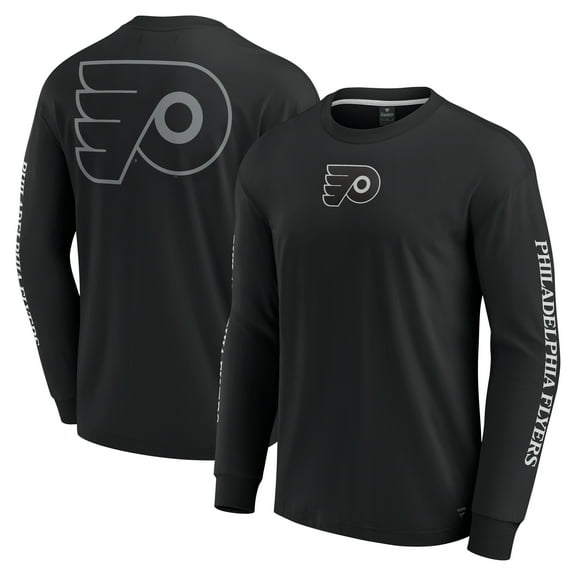 Men's Fanatics Black Philadelphia Flyers Elements Strive Long Sleeve T-Shirt