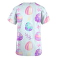 thumbnail image 3 of Luxalzxs Womens Scrub Tops Short Sleeve V-Neck Medical Uniform Easter Eggs Printed Pockets Blouse Nursing Uniforms Workwear, 3 of 4