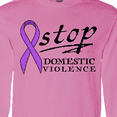 thumbnail image 4 of Inktastic Stop Domestic Violence-purple Ribbon Long Sleeve T-Shirt, 4 of 5