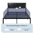 thumbnail image 6 of Allewie Queen Platform Bed Frame with Diamond Stitched Tufted Faux Leather Upholstered Headboard, Black, 6 of 7