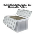 Staples Hanging File Box Wing Lid Letter Size Clear (TR58300)