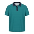 thumbnail image 4 of JAJAHO Mens Striped Polo Shirts Quick Dry Summer Short Sleeve Lightweight Performance Polos For Men Outdoor Golf Wear Comfy Tops, 4 of 4
