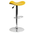 thumbnail image 2 of Flash Furniture Contemporary Yellow Vinyl Adjustable Height Barstool with Wavy Seat and Chrome Base, 2 of 12