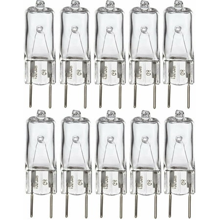 

Simba Lighting Halogen Light Bulb G8 T4 35W JCD Bi-Pin Longer 1.7 Length 120V 2700K 10-Pack