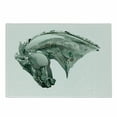 thumbnail image 1 of Retro Cutting Board, Green Stain Horse Head Mane Image Camouflage Color Abstract Art, Decorative Tempered Glass Cutting and Serving Board, Small Size, Grey, by Ambesonne, 1 of 1