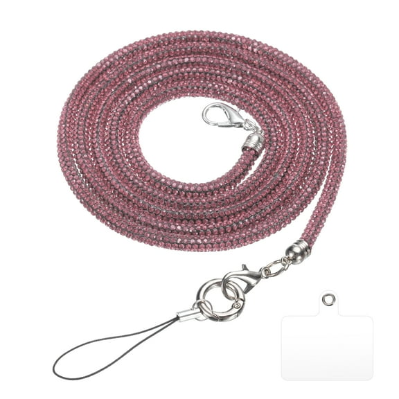 Uxcell Replacement Purse Straps, Crystal Bag Handle Sparkly Replacement for Phone Bag, Pink