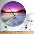 thumbnail image 2 of DesignArt Sunrise over Frozen Lake Large Wall Clock, 2 of 2
