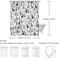 thumbnail image 4 of Cat Shower Curtain for Bathroom Cute Shower Curtain with 12 Hooks Kitten Animal Decorative Black and White Fabric Bath Curtain Gift for Cat Lovers Kids and Girls Machine Washable (72"W X 72"H), 4 of 6