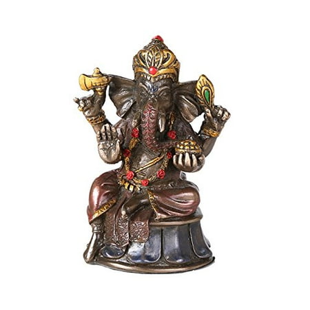 Child Bronze Figurine - Mini Hindu God Ganesha Cold Cast Bronze Figurine Ganesh Hindu Elephant God of Success