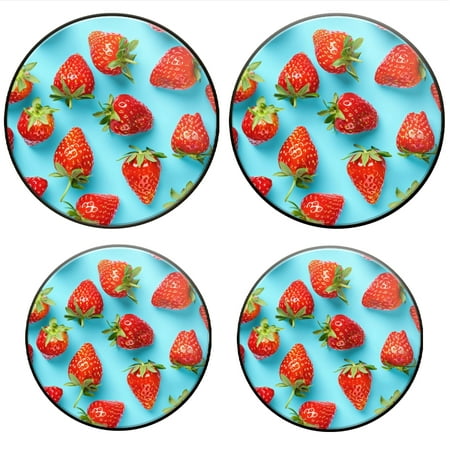 

Bahomeck Gas Stove Burner Cover Set Of 4 Strawberries On Blue Background Metal Electric Stove Burner Covers Protecting Gas Stoves Kitchen Decor，8 Inch And 10 Inch