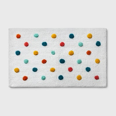 Polka Dot Bath Rug Green - Pillowfort - Walmart.com - Walmart.com