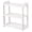 white, variant on Stylish Blue/Pink/White Three-Layer Storage Rack Adjustable Multifunctional Plastic Desk Shelves Hollow Assembled Bathroom