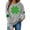 Gray, variant on Lolmot St Patricks Day Shirt Women Fleece Lined Crewneck Sweatshirt Shamrock Long Sleeve Shirt Irish Lucky Four Clover Sweater Spring Pullover Tops