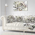 thumbnail image 3 of Designart Symmetrical Spiral Fractal Flowers - Abstract Throw Pillow - 12x20, 3 of 5