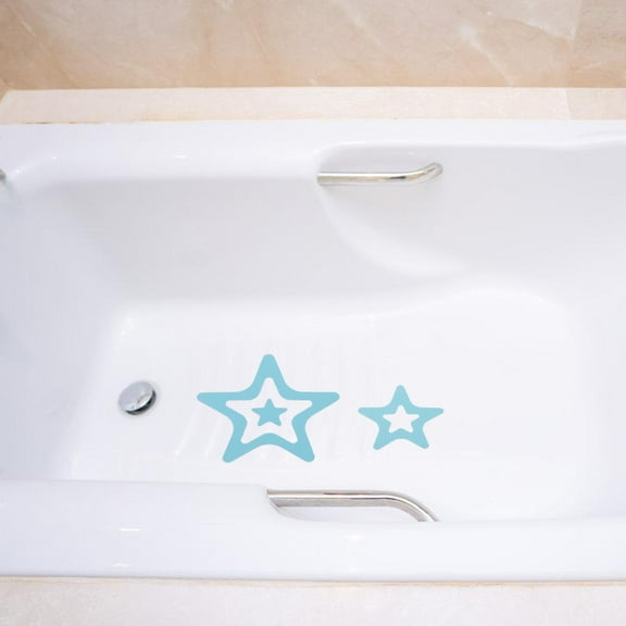 WHAMVOX 12PCS Non Slip Bathtub Stickers Anti Slip Shower Floor Stickers Star Bath Tub Stickers Kids Bathroom Accessories