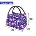 thumbnail image 3 of Vsdgher Skull rainbow color Print Insulated Reusable Bags with Sturdy Zipper and Handles, Foldable Totes for Hot or Cold Food Bring or Delivery, 3 of 8