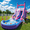 Purple, variant on Vakiorn Commercial Water Slide 248.03x106.3x114.17 inch PVC Inflatable Pool with Blower Wet Dry Use Black