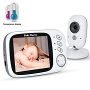 Barbala Video Baby Monitor Long Range - Upgraded 850’ Wireless Range, Night Vision, Temperature Monitoring and Portable 2” Color Screen