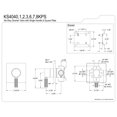 thumbnail image 2 of Kingston Brass KS4047KPS Verona Single-Handle Six-Way Diverter Valve with Square Trim Kit, Brushed Brass, 2 of 4