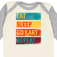 thumbnail image 4 of Inktastic Gokarting Eat Sleep Go Kart Repeat Boys or Girls Long Sleeve Baby Bodysuit, 4 of 5