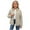 Khaki, variant on UQJfacai Girls Quilted Jacket Kids Button Down Padded Fall Coats Casual Winter Collared Long Sleeve Cardigan Outerwear with Pockets