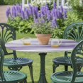 thumbnail image 6 of Elastic Fitted Round Tablecloth, Purple Gray White Waterproof Stretch Table Cover for 45"-54" Tables, Retro Country Abstract Mottled Texture Washable Outdoor Tablecloths for Patio, Picnic, Camping, 6 of 8