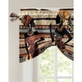 thumbnail image 2 of Tie Up Valance Curtain for Kitchen, Tribal Ethnic African Girl Women Rod Pocket Short Curtains Adjustable Tie-Up Shade Valances, Abstract Aesthetic Window Treatment for Bathroom Living Room Bedroom, 2 of 7