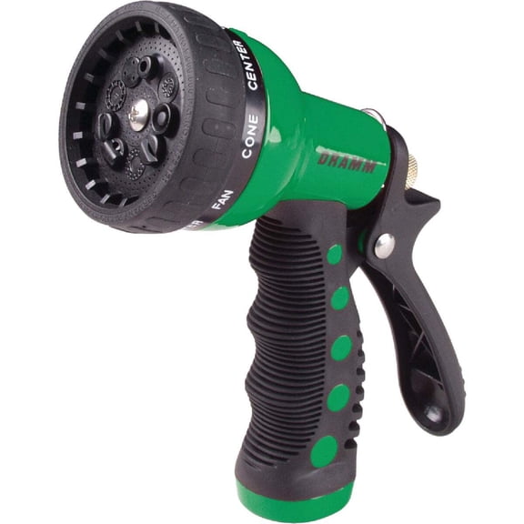 Dramm Heavy-Duty 9-Pattern Watering Nozzle - Adjustable Flow - Multicolor