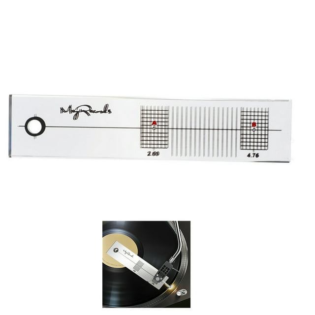 Cartouche d'Enregistrement pour Phonographe en Acrylique, Outil d'Alignement de Stylet, Règle de Calibration, Pièce de Rechange TAPDRA