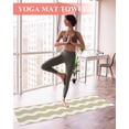 thumbnail image 2 of Light Brown Ripple Yoga Towel for Hot Yoga Non Slip, Simple Light Brown White Waves Aesthetics Yoga Mat Towel Absorbent Yoga Sweat Towels Microfiber Hot Yoga Blanket for Bikram Pilates 26"x74", 2 of 7