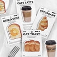 thumbnail image 2 of Coffee Bread Themed Note Paper 30Sheets Unlined Adheive Notes Small Notepads Reminder on Book Notebook Calender, 2 of 8