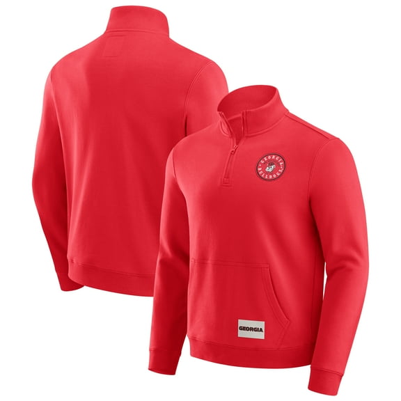 Men's Darius Rucker Collection by Fanatics Red Georgia Bulldogs Quarter-Zip Pullover