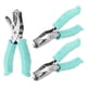 thumbnail image 1 of 1/4" Single Hole Punch, 3 Pack Handheld Hole Puncher with Soft Grip Metal Paper Puncher for Tag DIY Craft Scrapbook Ticket, Light Blue, 1 of 5