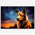 thumbnail image 3 of Norwegian Buhund Dog Canvas Van Gogh Starry Night Wall Art Gifts Canvas Wall Art Frame Music Artist Customized Canvas Framed Photo Art Work For The Bedroom(Gifts For Dog Lover ), 3 of 6