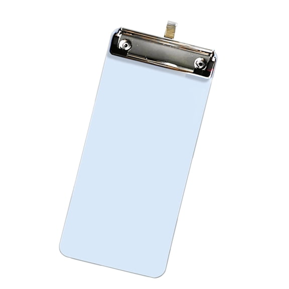 Small Clipboard 10x22cm Writing Board Document Clipboard with Retactable Hook for School Classroom Cafe