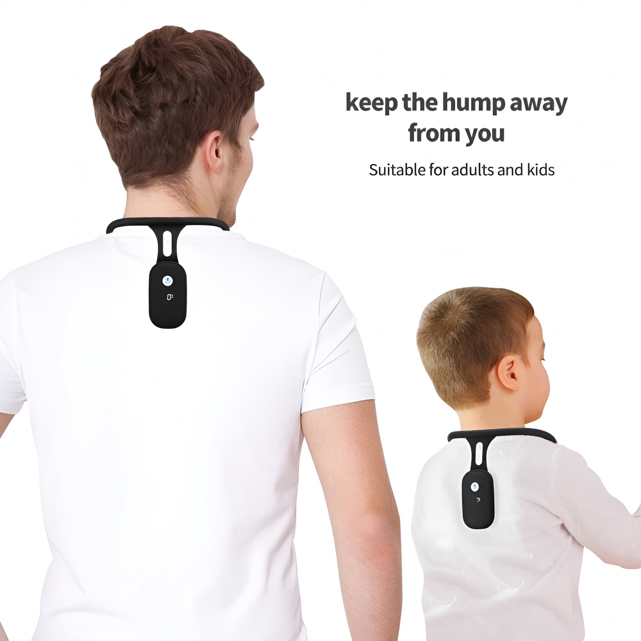 XIRQI Posture Corrector and Trainer for Back,Hanging Neck Trainer Rechargeable Silicone Automatic Induction Posture Corrector for Women and Men,Neck Back Brace