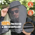 thumbnail image 3 of HOMEYA Mosquito Head Net Hat,UPF 50+ Sun Protection Wide Brim Sun Hats with Neck Flap,Bug Net for Head Beekeeping Hiking Men & Women, 3 of 10