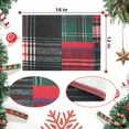 thumbnail image 6 of DriftAway Christmas Checkered Tartan Placemats Set of 4 Linen Red and Green Buffalo Plaid Xmas Washable Table Mats Winter Holiday Kitchen Christmas Mats for Table Decor Country 12 x 18 Inch Placemats, 6 of 7
