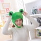 thumbnail image 3 of Gorro de disfraz de rana con orejas grandes, felpa, cosplay, fiesta, 3 of 3