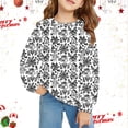 thumbnail image 2 of MIASHUI Chandail en Molleton pour Filles Hauts Imprimé Graphique Pulls Manches Longues Pull Décontracté, Blanc, 5-6 Ans, 2 of 5